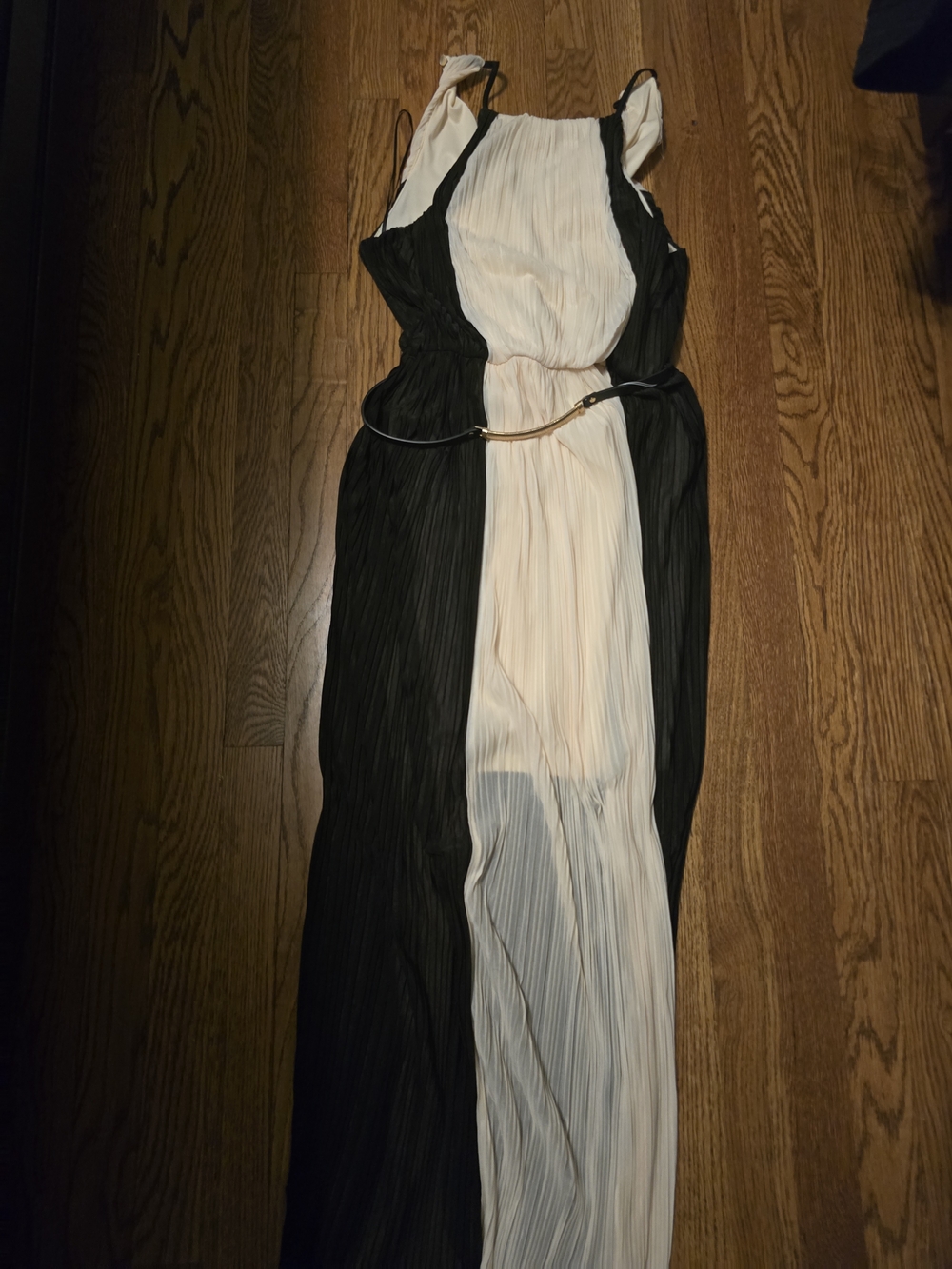 Miss Selfridge Black and Cream Maxi Dress